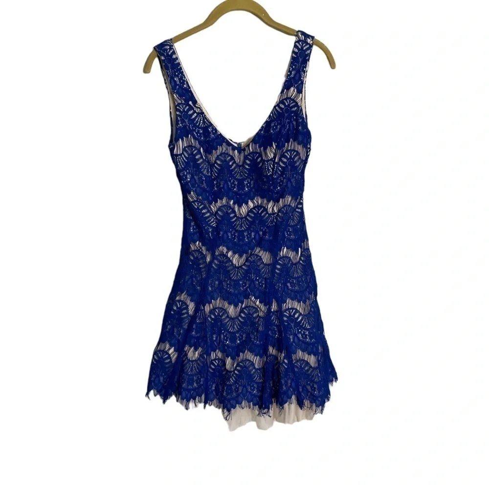 B Darlin | Dresses | B Darlin Cobalt Blue Lace Tulle Mini Dress Homecoming  Floral 56 | Poshmark